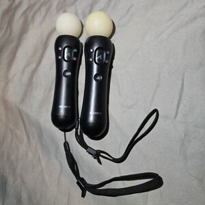 Sony Playstation Motion Controllers Move Black CECH ZCM1U Gaming  Untested